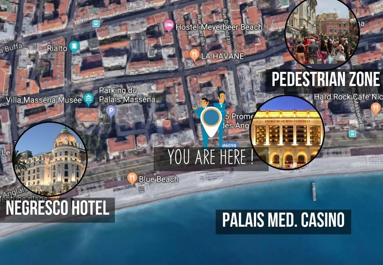 Nestor&Jeeves - Lagoon Promenade - Central - Sea Front Nice 0*,  France